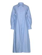 Reg Stripe Maxi Shirt Dress Maksimekko Juhlamekko Blue GANT