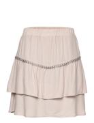 D6Chia Eyelet Mini Skirt Lyhyt Hame Beige Dante6