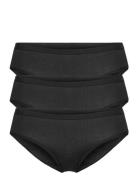 Brief 3 Pack Carin Bikini Reg Alushousut Brief Tangat Black Lindex