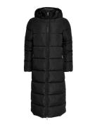 Onlanna X Long Hood Puffer Coat Otw Topattu Pitkä Takki Black ONLY