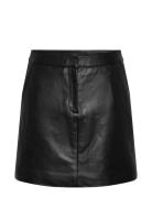 Yaslyma Hmw Leather Skirt Noos Lyhyt Hame Black YAS
