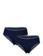 Brief Vilma Brz Low 2-Pack Alushousut Brief Tangat Navy Lindex