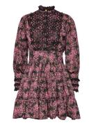 Décorated Poplin Mini Dress Lyhyt Mekko Pink By Ti Mo
