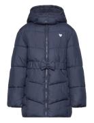 Belted Puffer Coat Toppatakki Navy Tom Tailor