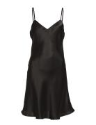 Pure Silk - Slip W.cording Yöpaita Black Lady Avenue