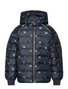 Puffer Jacket Aop Rec. Toppatakki Navy Mikk-line