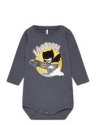 Nbmoskar Batman Ls Body Wab Bodies Long-sleeved Grey Name It