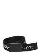 Canvas Logo Metallic Buckle Belt Vyö Black Calvin Klein