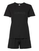 S/S Sleep Set Pyjama Black Calvin Klein