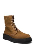 Th Everyday Core Suede Boot Nyörisaappaat Brown Tommy Hilfiger