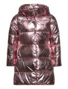 Metallic Water-Resistant Down Coat Toppatakki Pink Ralph Lauren Kids