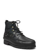 Ranger Mid Leather & Quilted Canvas Boot Nyörisaappaat Black Polo Ralp...