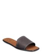 Vachetta Leather Slide Sandal Matalapohjaiset Sandaalit Black Polo Ral...