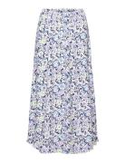 Midi Skirt With All-Over Floral Pattern Polvipituinen Hame White Espri...