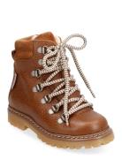 Boots - Flat - With Lace And Zip Nauhalliset Talvikengät Brown ANGULUS