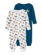 Nbmnightsuit 2P Zip Legion Blue Noos Pyjama Sie Jumpsuit Haalari Multi...