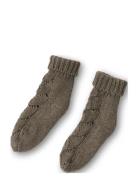 Ardette Knitted Pointelle Socks 25-28 Sukat Brown That's Mine