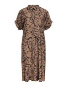 Objtiana Ss Shirt Dress A Ss Fair 22 Polvipituinen Mekko Brown Object