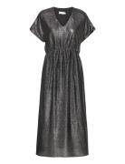Viaddax S/S V-Neck Mid Calf Dress/Dc Polvipituinen Mekko Grey Vila