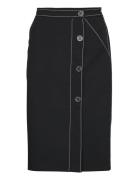 Skirt Polvipituinen Hame Black Boutique Moschino