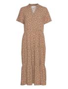 Edasz Ss Maxi Dress Polvipituinen Mekko Brown Saint Tropez