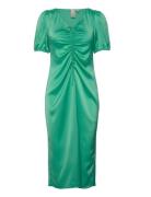 Yaszura Ss Drawstring Dress S. - Show Polvipituinen Mekko Green YAS