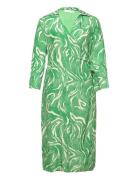 Slfsirine Ls Midi Wrap Dress B Curve Polvipituinen Mekko Green Selecte...