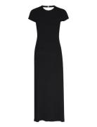 Monagz Ss Long Dress Polvipituinen Mekko Black Gestuz
