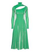 Metallic Nylon Cut-Out Dress Polvipituinen Mekko Green ROTATE Birger C...