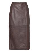 Sljoselyn Skirt Polvipituinen Hame Brown Soaked In Luxury