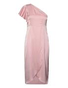 Vinevea Shoulder Midcalf Dress/Bm/Dc Polvipituinen Mekko Pink Vila