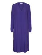 Angers Clean Trapez Dress Polvipituinen Mekko Purple Tamaris Apparel