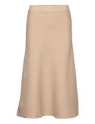 Skirt Knitted A-Shaped Polvipituinen Hame Beige Tom Tailor
