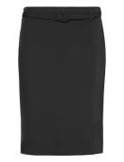 Pencil Belt Skirt Polvipituinen Hame Black Mango