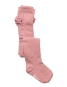 Stocking W. Lace Sukkahousut Pink Minymo