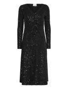 Verona Midi Dress Polvipituinen Mekko Black Noella