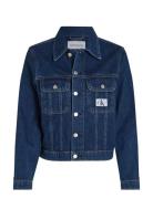Cropped 90S Denim Jacket Farkkutakki Denimtakki Blue Calvin Klein Jean...