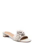 Fay Floral-Trim Nappa Leather Sandal Korolliset Sandaalit White Lauren...