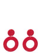 Circle Earrings No.1, Juicy Red Korvakoru Korut Red Papu