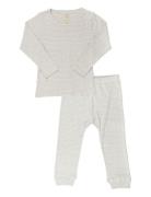 Striped Long Johns Set Incl. Box Pyjamasetti Pyjama Grey Copenhagen Co...