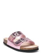 Biaolivia Sandal Metallic Matalapohjaiset Sandaalit Pink Bianco