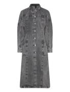 Sousha Denim Long Coat Polvipituinen Mekko Grey HOLZWEILER