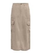 Onlmalfy-Caro Linen Long Skirt Pnt Pitkä Hame Beige ONLY