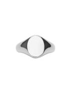Ix Mini Oval Signet Ring Silver Sormus Korut Silver IX Studios