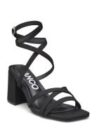 Biajoyce Sandal Micro Suede Korolliset Sandaalit Black Bianco