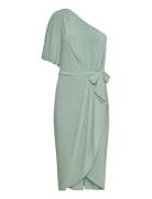 Jersey Tie-Waist Balloon-Sleeve Dress Polvipituinen Mekko Green Lauren...