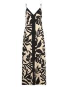 Palm Print Strap Dress Polvipituinen Mekko Black GANT