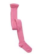 Tights - Rib Basic - All S Sukkahousut Pink Melton