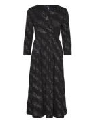 Onlnew Pella L/S Foil Wrap Dress Jrs Polvipituinen Mekko Black ONLY