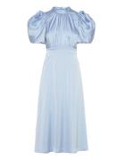 Satin Puff Midi Dress Polvipituinen Mekko Blue ROTATE Birger Christens...
